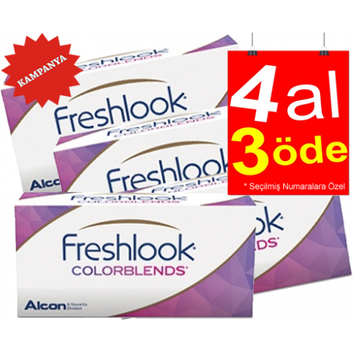 Freshlook Renkli Numaralı - 4'lü Paket